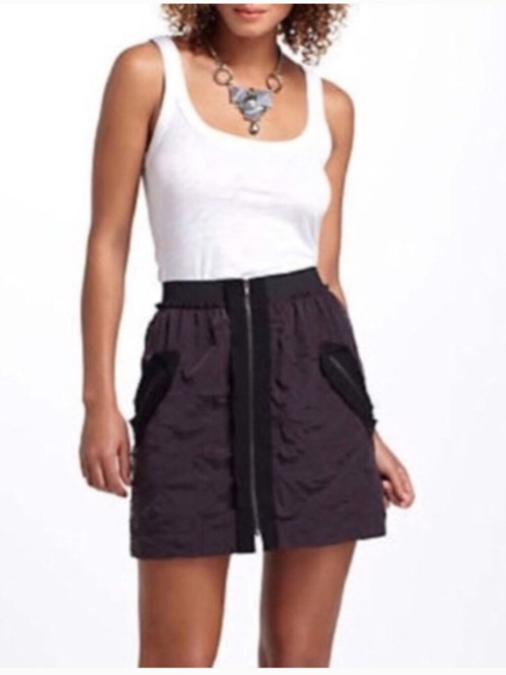 Anthropologie Leifnotes Quilted Mini Skirt; EUC; Size 10
